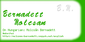 bernadett molcsan business card